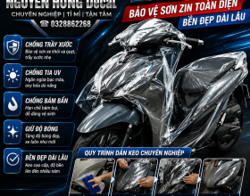 Dán Keo Trong 3 Lớp Cho Xe Máy – Bảo Vệ Sơn Zin Hiệu Quả, Bền Đẹp Dài Lâu